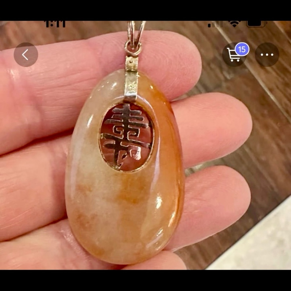 14K LARGE JADE PENDANT